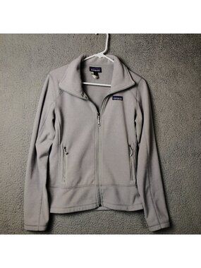 PATAGONIA Women’s Fleece Full Zip Jumper Style Gray Small Pockets
